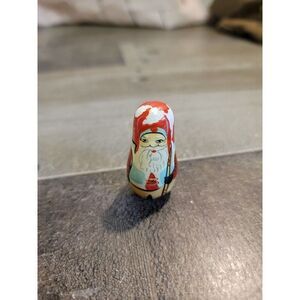 Wooden Russian doll santa clause AS IS decor toy
